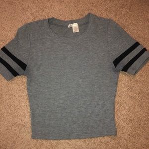 Black & Grey Crop top